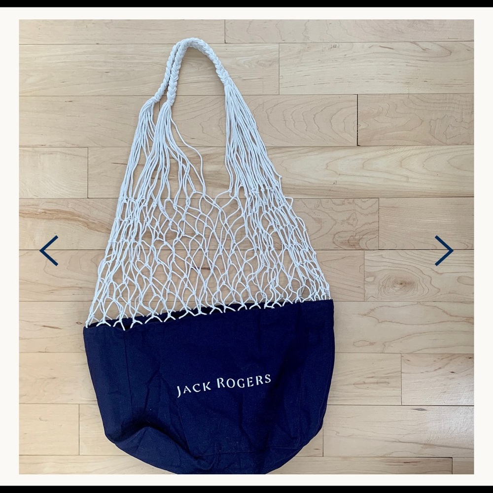 Jack Rogers Reusable Net Bag navy tote